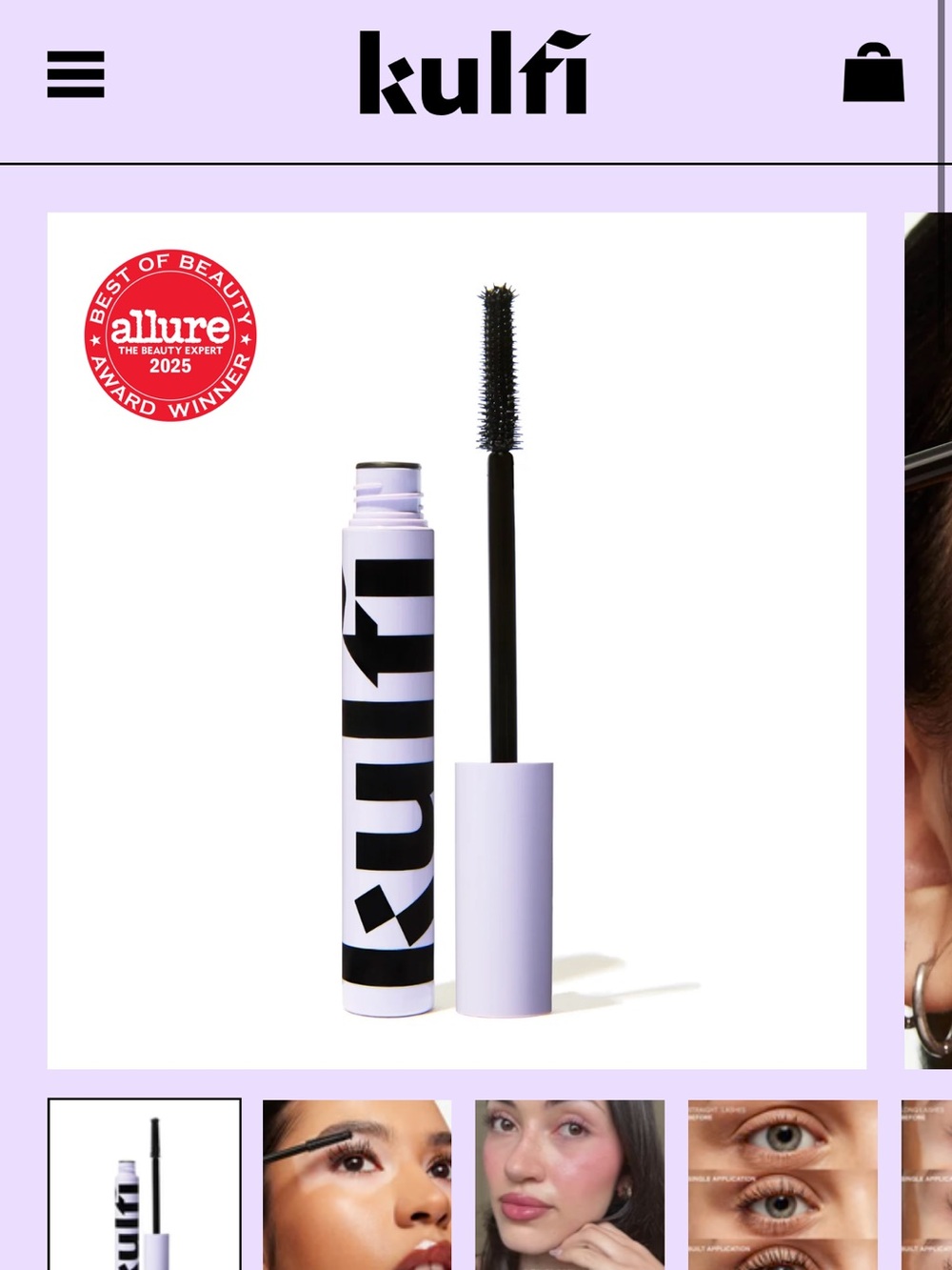 Kulfi Black Volumizing Mascara — Black